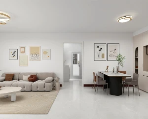 新龙城100平米三居室老房现代简约风格装修案例效果图
