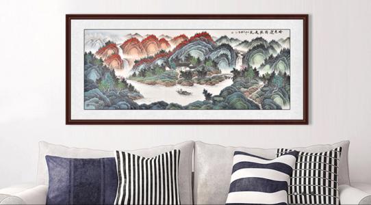 老房装修网- 客厅沙发背景挂画风水