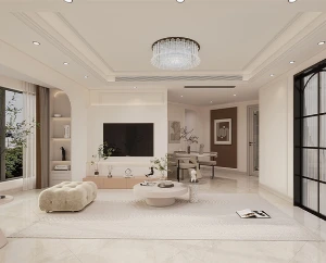 纽约豪园140平米两室一厅老房简美风格装修案例效果图